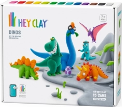 Hey Clay dinosaures – kit créatif en pâte autodurcissante (15 pots)