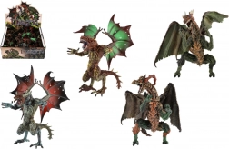 Figurine de dragon en plastique 12 x 16 cm assortiment