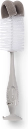 BabyOno brosse 2-en-1 pour nettoyer les biberons et les tétines avec ventouse, grise