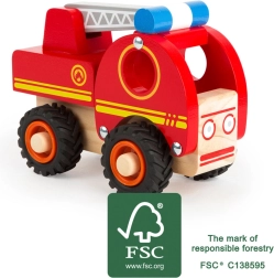 Camion de pompiers en bois avec échelle