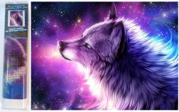 Peinture diamant Loup rêveur 30x40 cm
