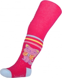 collants en coton New Baby antidérapants Happy Cat rose 104