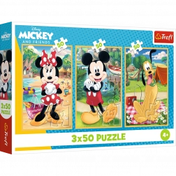 Puzzle 3x50 DISNEY – Souris en vacances
