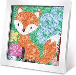 set créatif tableau à strass renard 17 cm