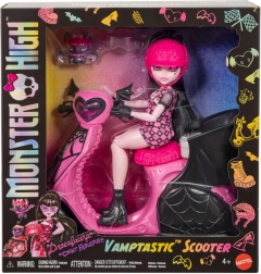 Monster High Draculaura avec son scooter vampirique et sa chauve-souris