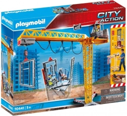 Playmobil City Action grue télécommandée avec ouvriers du chantier