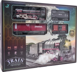 Train rétro avec lumières, sons et fumée 138 cm