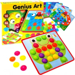 Mosaïque créative avec picots colorés pour enfants