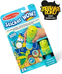 Sticker Wow - Livre et tampon avec autocollants - Tortue de mer