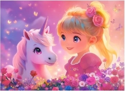 Puzzle Castorland princesse avec licorne 100 pièces