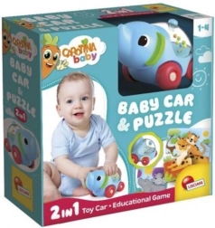 Voiture éléphant avec puzzle – Carotina Baby
