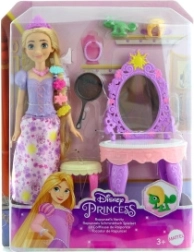 Disney Princess Raiponce avec accessoires stylés – coffret de jeu avec poupée et l’ami Pascal