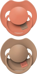 Tétine dynamique en silicone LOVI PRIME 18m+ Granola/Orange, 2 pcs