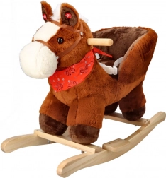 Cheval à bascule en peluche avec siège