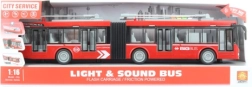 Trolleybus articulé rouge à piles