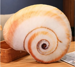 Jouet en peluche coquillage - coussin 50 x 40 cm