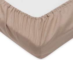 Drap-housse en coton pour lit bébé 120×60 cm cappuccino New Baby