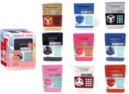 Tirelire coffre-fort avec code et effets lumineux et sonores