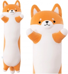 Chien en peluche Shiba – jouet coussin allongé 60 cm