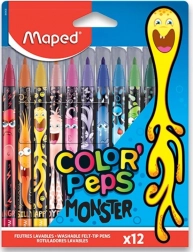 Feutres MAPED Color'Peps Monster, set de 12 couleurs