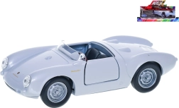 Welly Porsche 550 Spyder modèle réduit de voiture en métal argenté 12 cm