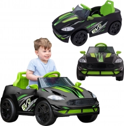 voiture électrique pour enfants EVO Venom cabriolet avec lumières et sons, noire