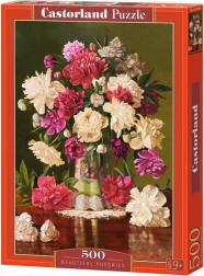 Puzzle 500 pièces Belles pivoines dans un vase