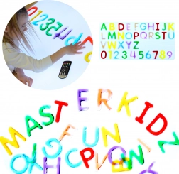 Masterkidz ensemble de lettres et chiffres Montessori pour tables lumineuses (36 pcs)