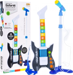 Guitare électrique colorée pour enfants 3+ Micro avec trépied + sons Lumières