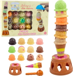 Jeu d’adresse Tour de glace – boules colorées, 17 pièces