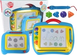 Tableau de dessin magnétique – lot de 2 pièces, bleu-jaune