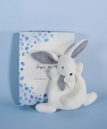 Doudou Lapin en Peluche dans une Boîte Cadeau