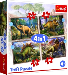 Puzzle 4-en-1 Dinosaures fascinants