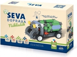 Jeu de construction SEVA TRANSPORT Camion en plastique 96 pièces dans une boîte 22x15x6 cm
