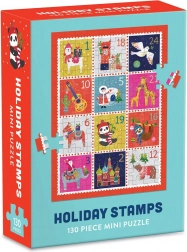Galison Puzzle Timbres de Noël 130 pièces