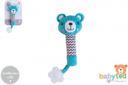 hochets et anneau de dentition en peluche ourson BABYTED 25 cm