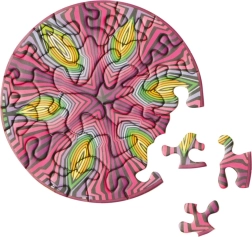 Curiosi puzzle rond Picoli Hippie 33 pièces