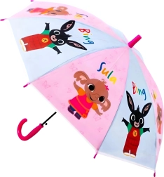 Parapluie enfant Bing et Sula rose framboise
