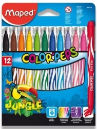 Feutres Maped Color'Peps Jungle, 12 pcs