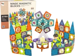Blocs de construction magnétiques 3D grande roue 155 éléments