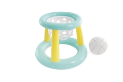Panier de basket gonflable pour piscine avec ballon
