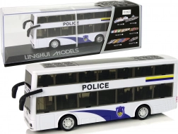 Autobus de police à impériale avec mécanisme à friction, lumières et sons