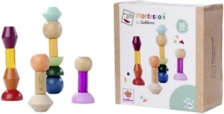 Blocs empilables Montessori – jeu de construction géométrique en bois