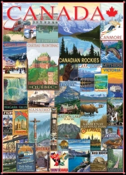 EUROGRAPHICS Puzzle Affiches de voyage au Canada 1000 pièces