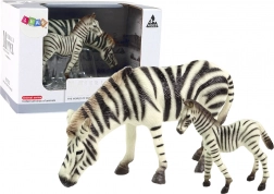 Set de 2 figurines de zèbres avec leurs petits Animaux