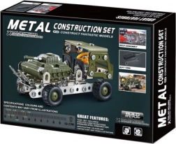 Kit métallique Voiture militaire avec char