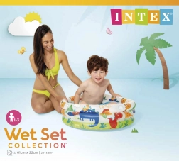 Piscine gonflable pour enfants avec dinosaures 61 × 22 cm Intex