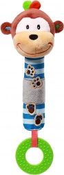 jouet en peluche avec grelot et anneau de dentition BABY ONO petit singe
