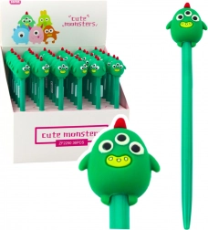 Stylo gel Créature Verte avec encre bleue 17 cm 0,5 mm