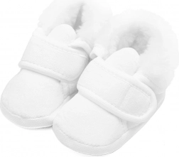 Chaussons d’hiver en suédine pour bébé pour baptême NEW BABY (0–3 mois, garçon)